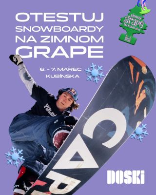 Chystáš sa na zimný @grape_fesival? ❄️ Zastav sa na svahu v DOSKi stánku a využi možnosť vyskúšať si rôzne modely...