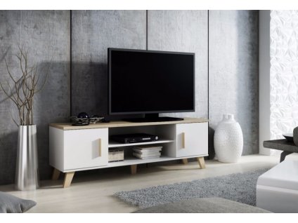 TV stolík Lotta 160 - biela/dub sonoma