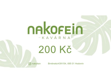 poukazNAKOFEIN 200kč hh