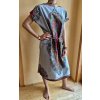 Africké šaty světle šedé se vzorem Dashiki