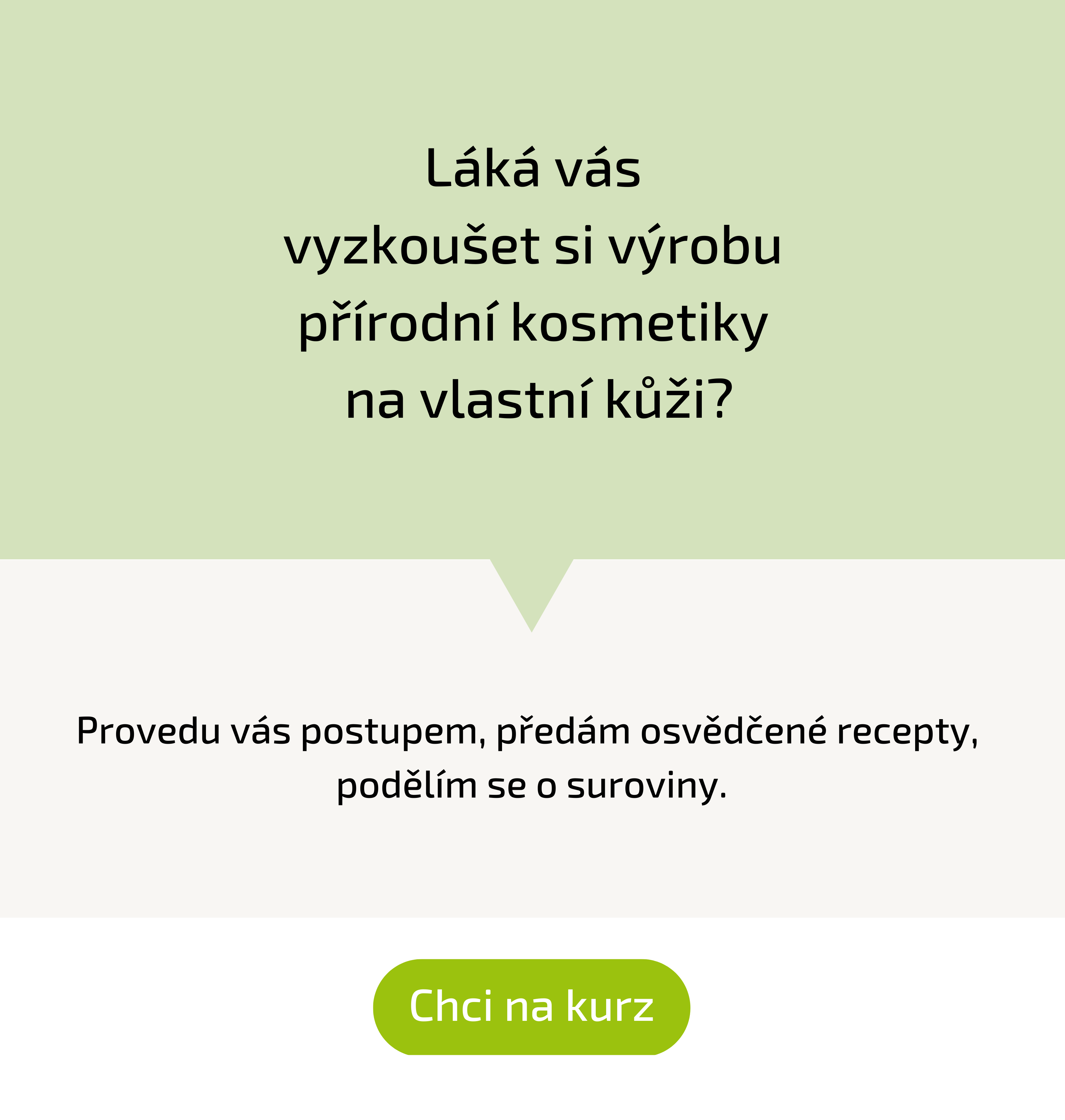 Pozvánka na kurzy výroby kosmetiky na vlastní kůži