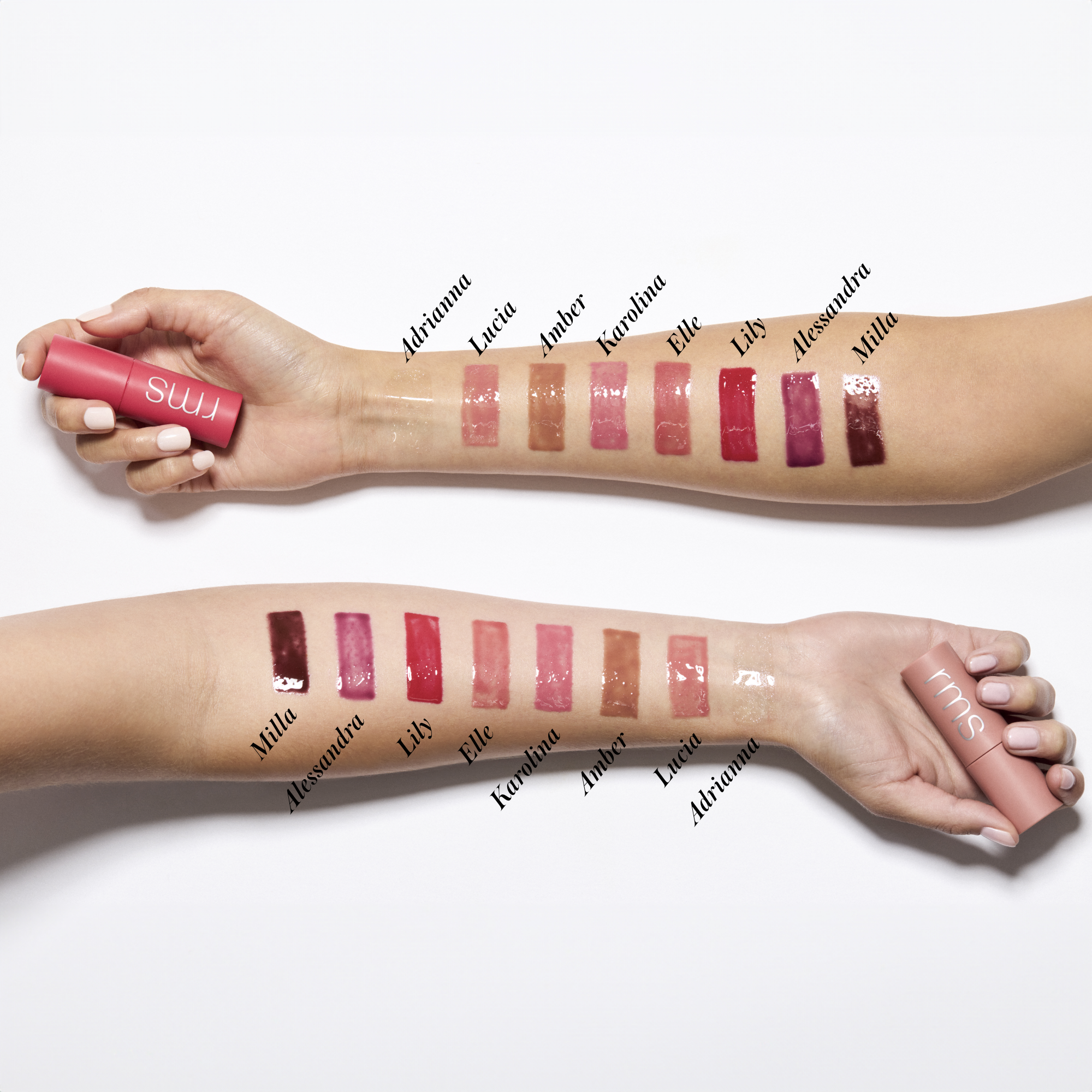 Odstíny oleje na rty RMS Beauty Legendary Lip Oil