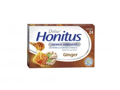 9772 dabur honitus herbal lozenges ginger with honey 24 pastilles