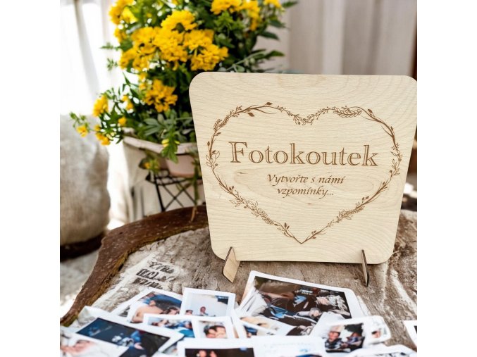 dřevěná cedule fotokoutek
