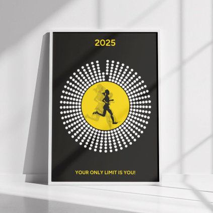 Běžecký kalendář 2025 (tmavý)