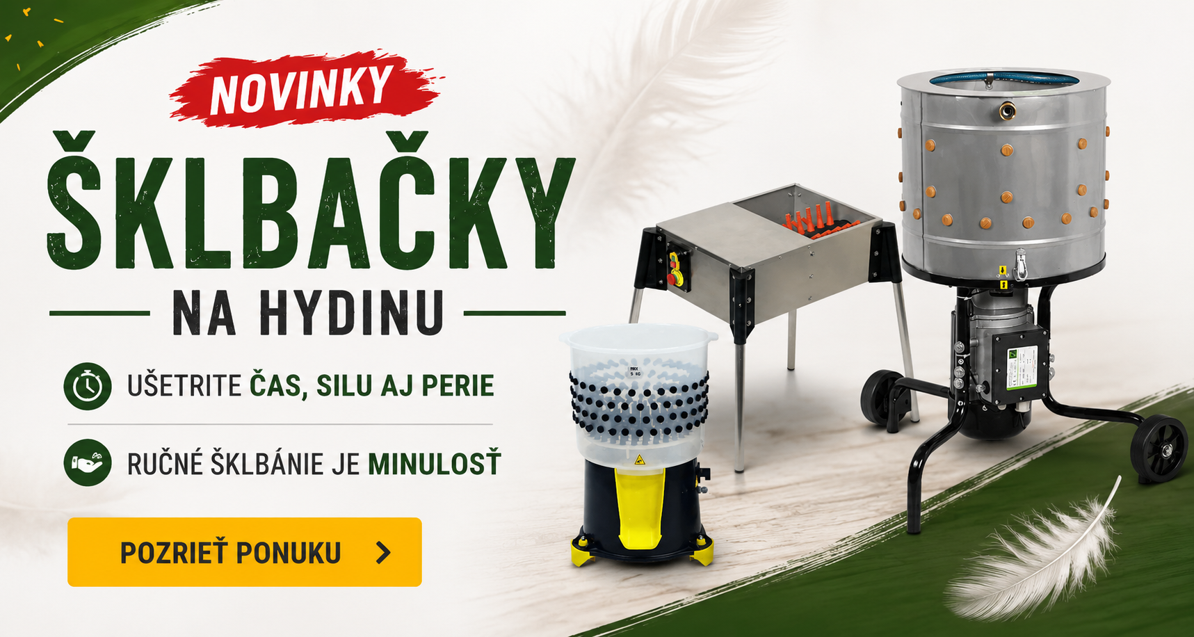 Škľbačky na hydinu – ušetrite čas, silu aj perie
