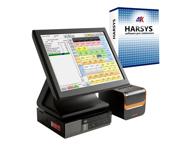 Dotyková pokladna (dotykový monitor + PC) pro restaurace Harsys Lite s tiskárnou  Bez měsíčních poplatků, doživotní licence.