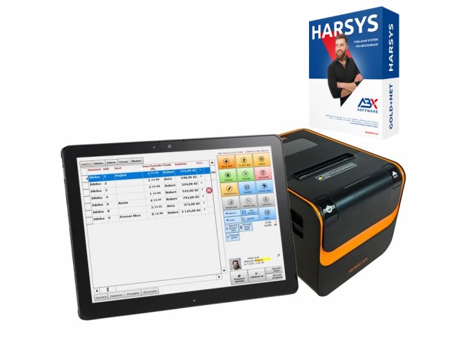 Pokladna pro restaurace Harsys s tiskárnou a tabletem