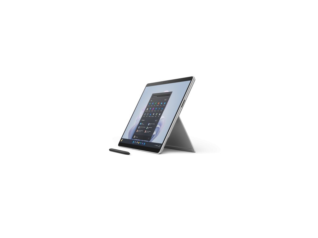 SUR23 COMMR Surface Pro 9 ThreeQtrView Platinum RGBm