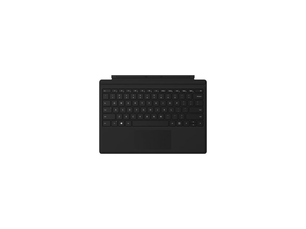Microsoft Surface Pro Type Cover with Fingerprint ID - Klávesnice - s trackpad, akcelerometr - podsvietená - QWERTY - anglická - černá - komerčný - pro Surface Pro (Mid 2017), Pro 3, Pro 4