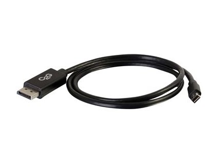C2G 1m Mini DisplayPort to DisplayPort Adapter Cable 4K UHD - Black - Kabel DisplayPort - Mini DisplayPort (M) do DisplayPort (M) - 1 m - čierny