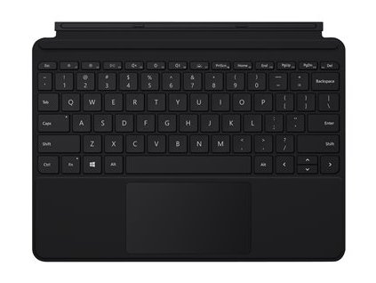 Microsoft Surface Go Type Cover - Klávesnica - s trackpad, akcelerometer - podsvietená - anglická - čierna - komerčný - pro Surface Go, Go 2 KCN-00029