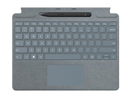Microsoft Surface Pro Signature Keyboard - Klávesnica - s touchpad, zásobník pre nabíjanie a skladovanie Surface Slim Pen 2 - ľadovo modrá - Slim Pen 2 - pre Surface Pro 8, Pro 9, Pro X