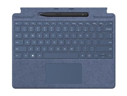 Microsoft Surface Pro Signature Keyboard - Klávesnica - s touchpad, akcelerometr, zásobník pre nabíjanie a skladovanie Surface Slim Pen 2 - anglická - zafírová - Slim Pen 2