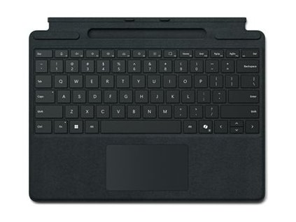 Microsoft Surface Pro Keyboard - Klávesnice - s trackpad, akcelerometr, zásobník pro nabíjení a skladování Surface Slim Pen 2 - QWERTY - medzinárodná angličtina - černá - pro Surface Pro 10, Pro 11, Pro 8, Pro 9, Pro Copilot+ PC, Pro for Business