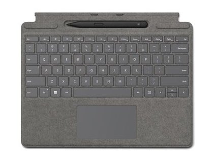 Microsoft Surface Pro Signature Keyboard - Klávesnice - s akcelerometr, touchpad, zásobník pro nabíjení a skladování Surface Slim Pen 2 - QWERTY - anglická - platina - s Slim Pen 2