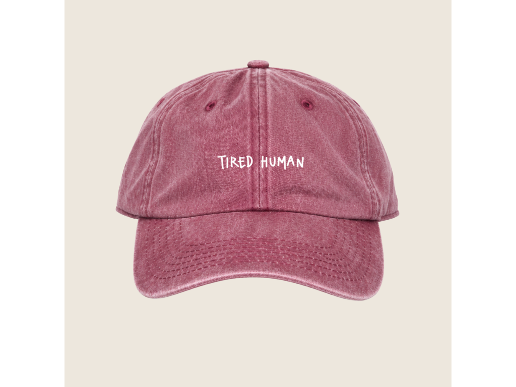 Šiltovka (vintage red) - Tired human
