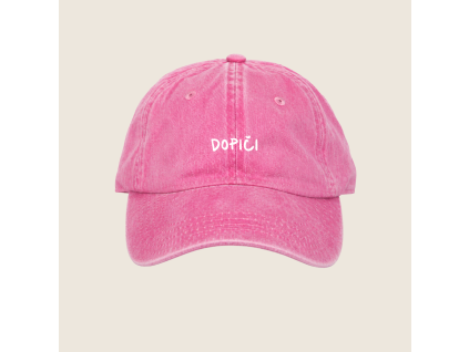 šiltovka vintage pink dopici