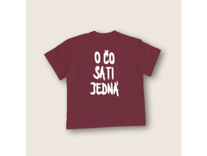 cherry tricko biely text