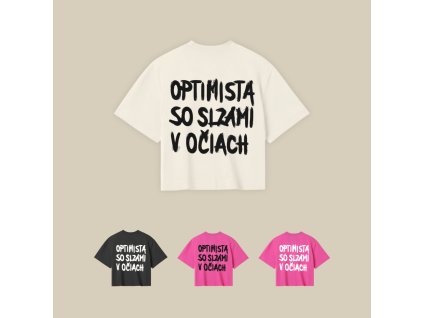 Crop Top Optimista so slzami v očiach