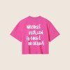 Crop top (ružová) - Nechceš veľa, len to chceš od debila