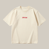 Oversized UNISEX tričko (off white) - LÁSKA EXISTUJE, bezcitných pošli do prdele