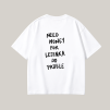 Oversized UNISEX tričko (biela) - Need money for letenka do prdele