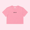 Dámsky crop top (ružová) - Overworked & Underfucked