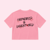 Dámsky crop top (ružová) - Overworked & Underfucked