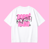 Oversized UNISEX tričko (biela) - DOBRÉ RÁNO, K*K*TI (pink)