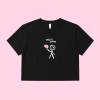 Dámsky crop top (čierna) - NIEČO TI SPADLO