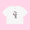 Dámsky crop top (biela) - NIEČO TI SPADLO