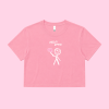 Dámsky crop top (ružová) - NIEČO TI SPADLO