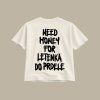 Dámsky crop top (off white) - Need money for letenka do prdele