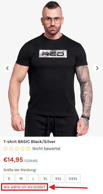 Wie wähle ich die Größe – mobile