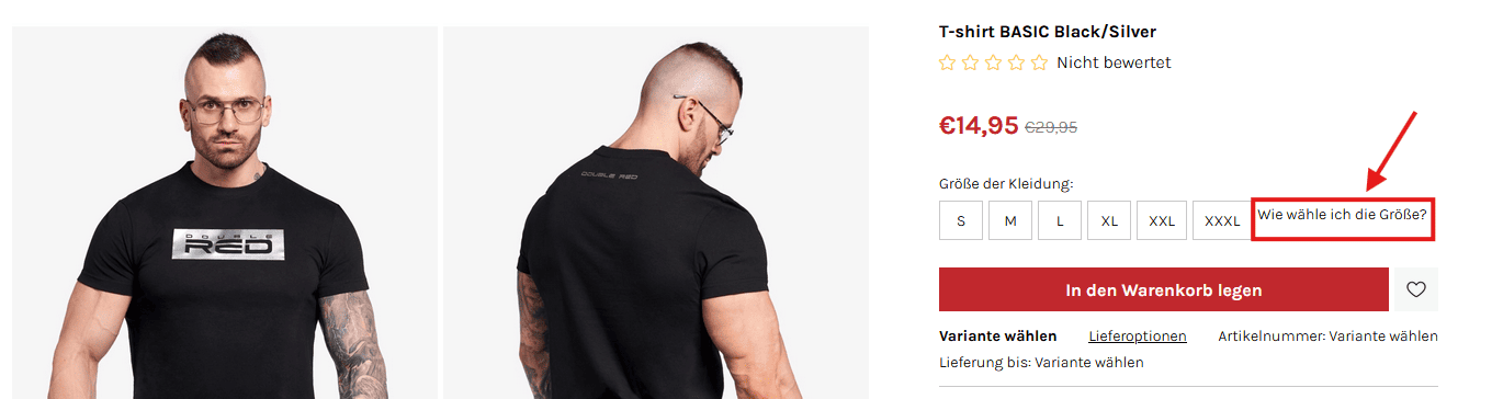 Wie wähle ich die Größe – desktop