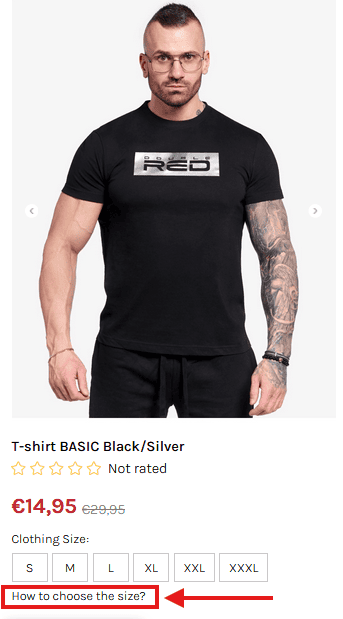 How to choose the size – mobile