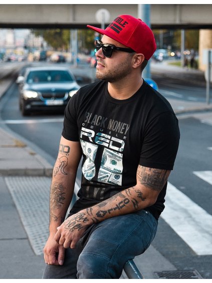 Black Money Red Style T-Shirt Black