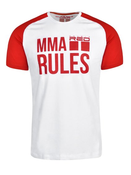 T-Shirt MMA RULES Red/White
