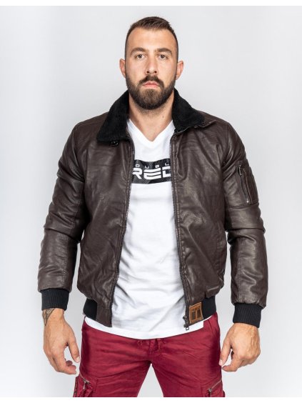 WRAITH Leather Jacket Brown