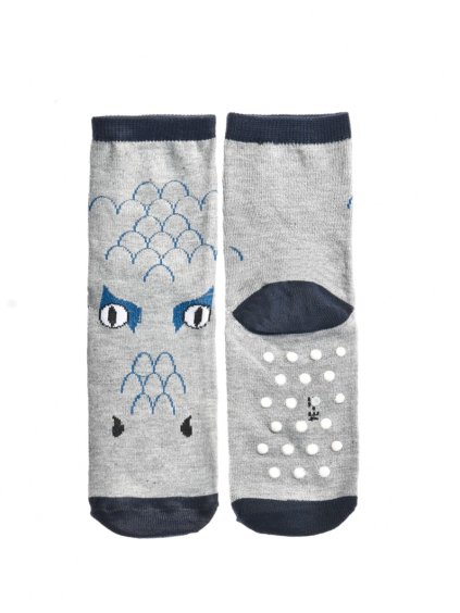 KID Fun Antislip Socks Grey Dragon