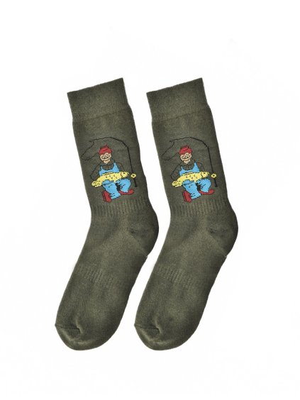 Men's FUN Socks Fisher Man