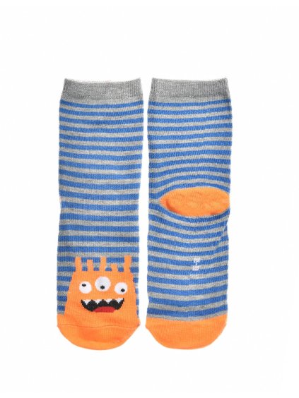 KID Fun Socks Stripes Orange Monster
