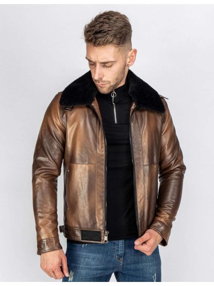 MAGNUS Leather Jacket Brown