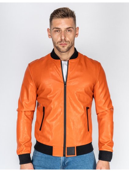 SOPRANO Leather Jacket Orange