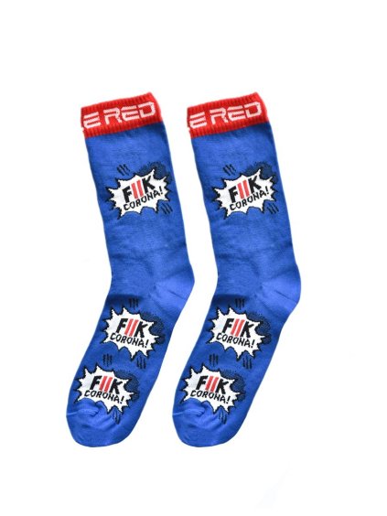 DOUBLE FUN FCK Corona Socks Blue
