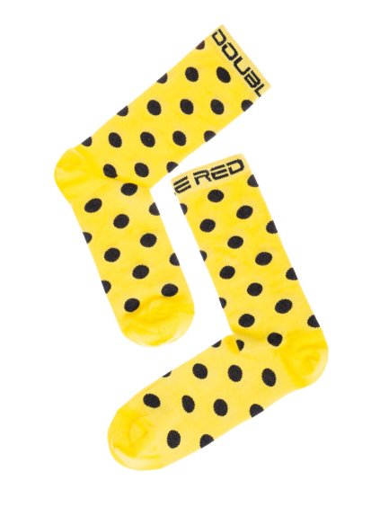 DOUBLE FUN Socks Crazy Dots Yellow