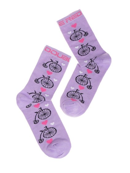 DOUBLE FUN Socks Retro Cycle Purple