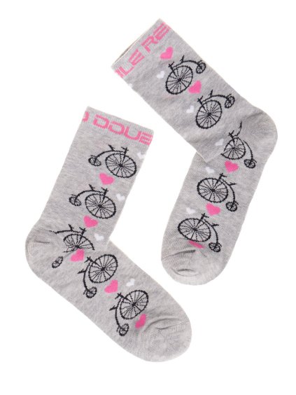 DOUBLE FUN Socks Retro Cycle Grey