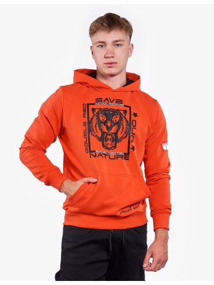 Natural Predators Tiger Hoodie Orange